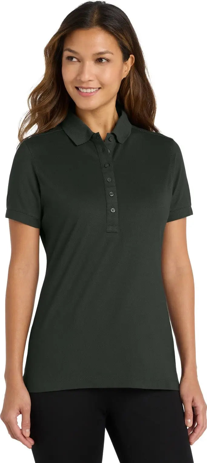 Port Authority L555 Women’s Stretch Pique Polo - Gray Smoke - Ladies Xs