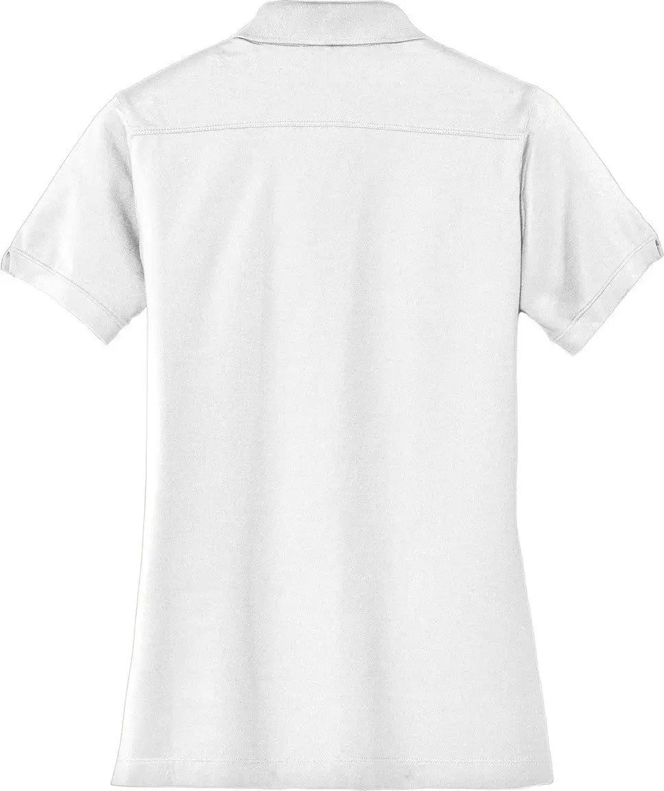 Port Authority L555 Women’s Stretch Pique Polo - White - Ladies Xs