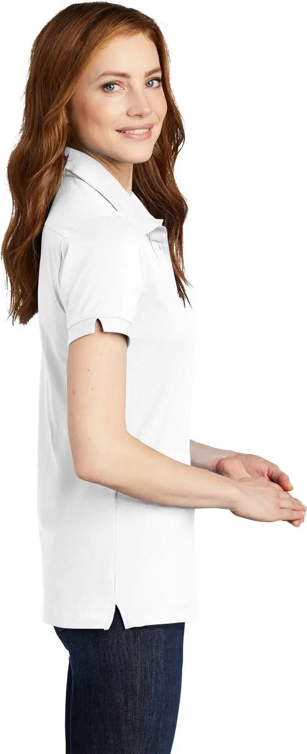 Port Authority L555 Women’s Stretch Pique Polo - White