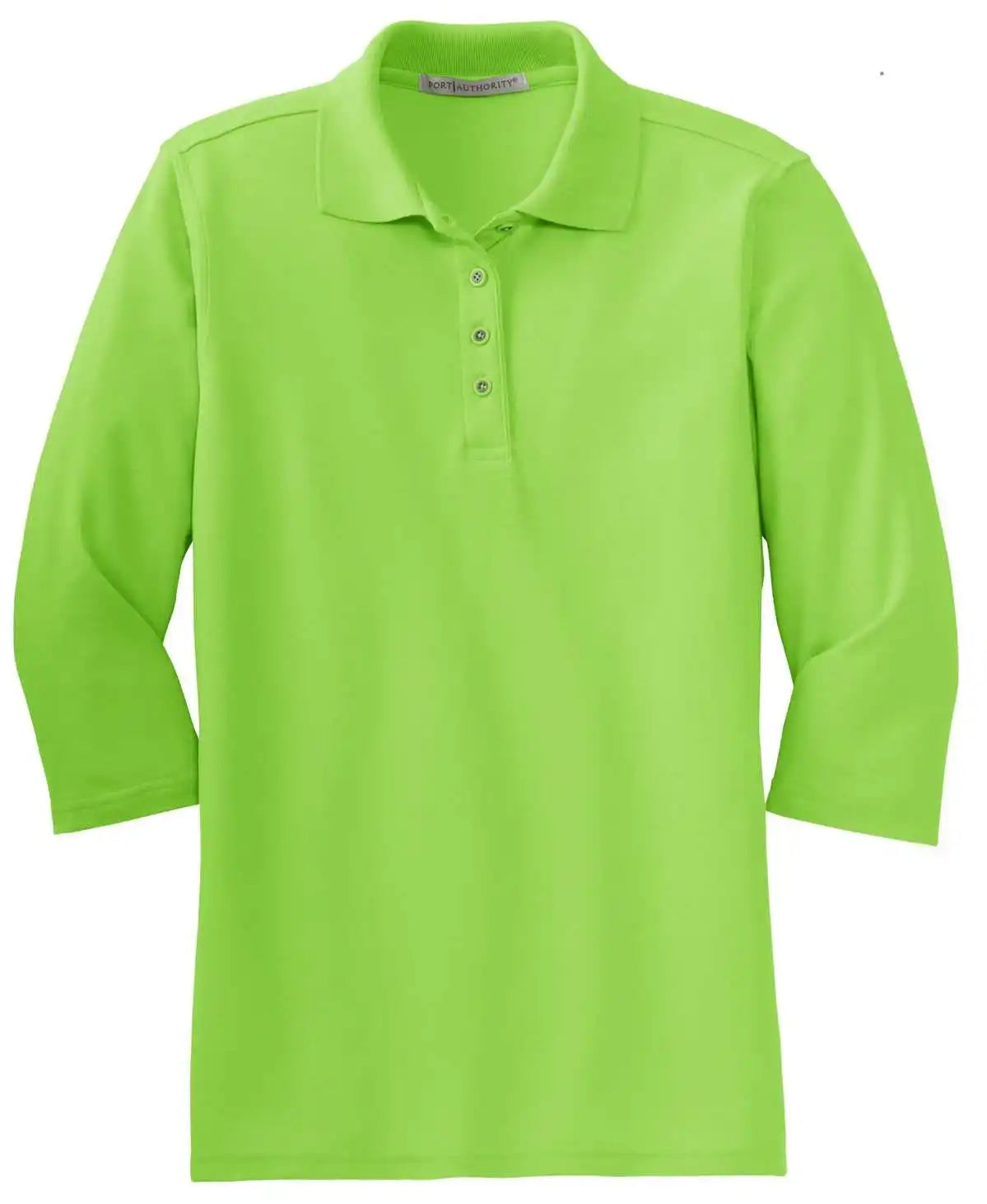Port Authority L562 Ladies Silk Touch 3/4-sleeve Polo - Lime