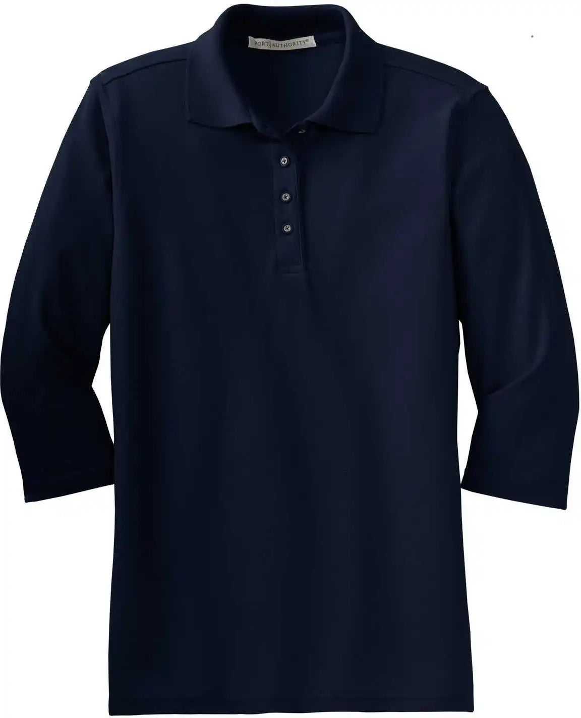 Port Authority L562 Ladies Silk Touch 3/4 Sleeve Polo Navy