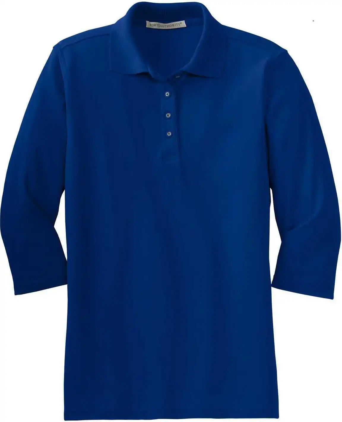 Port Authority L562 Ladies Silk Touch 3/4 Sleeve Polo Royal