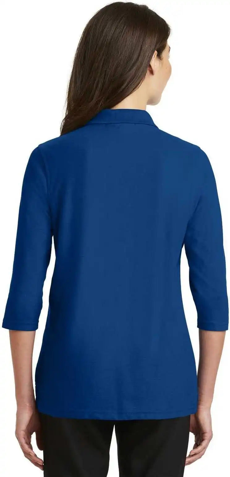 Port Authority L562 Ladies Silk Touch 3/4 Sleeve Polo Royal