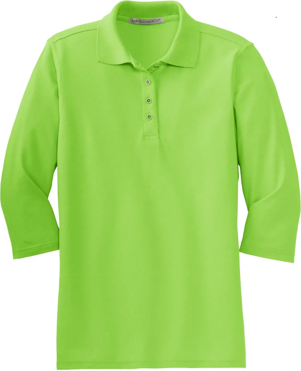 Port Authority L562 Women’s Silk Touch 3/4-sleeve Polo - Lime