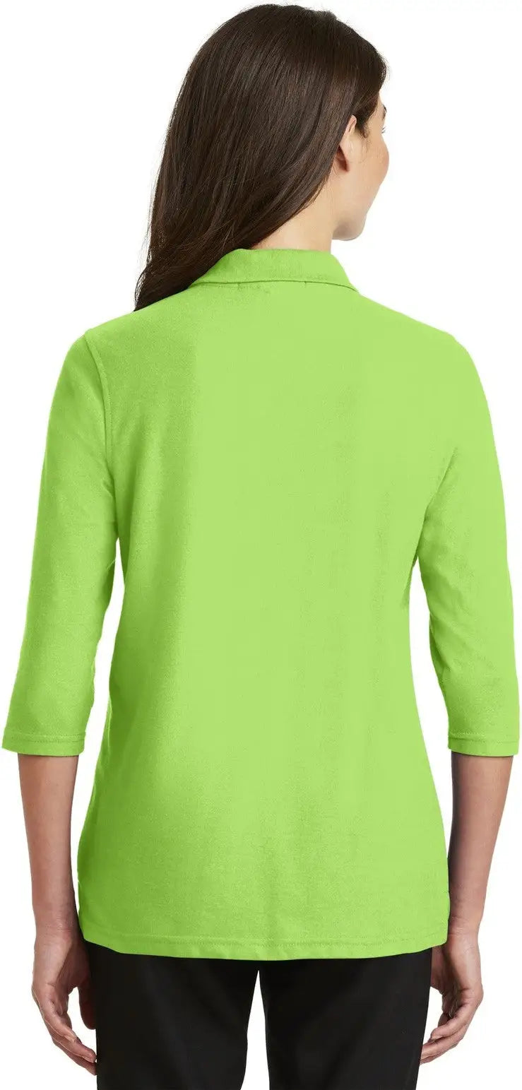 Port Authority L562 Women’s Silk Touch 3/4-sleeve Polo - Lime