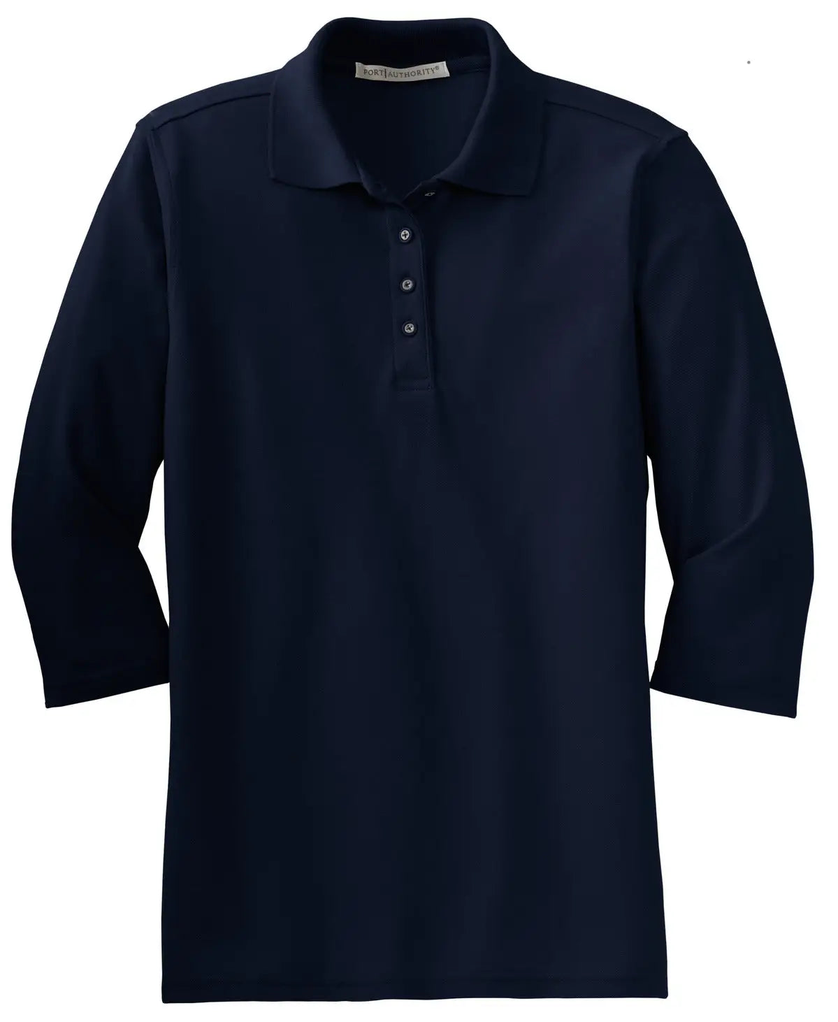 Port Authority L562 Women’s Silk Touch 3/4-sleeve Polo - Navy