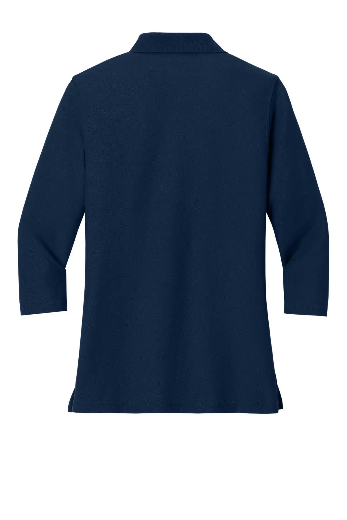 Port Authority L562 Women’s Silk Touch 3/4-sleeve Polo - Navy - Ladies Xs