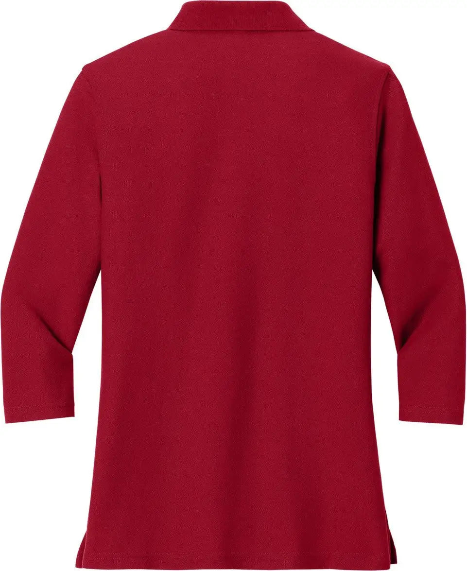 Port Authority L562 Women’s Silk Touch 3/4-sleeve Polo - Red
