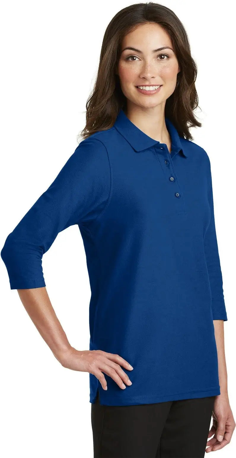 Port Authority L562 Women’s Silk Touch 3/4-sleeve Polo - Royal