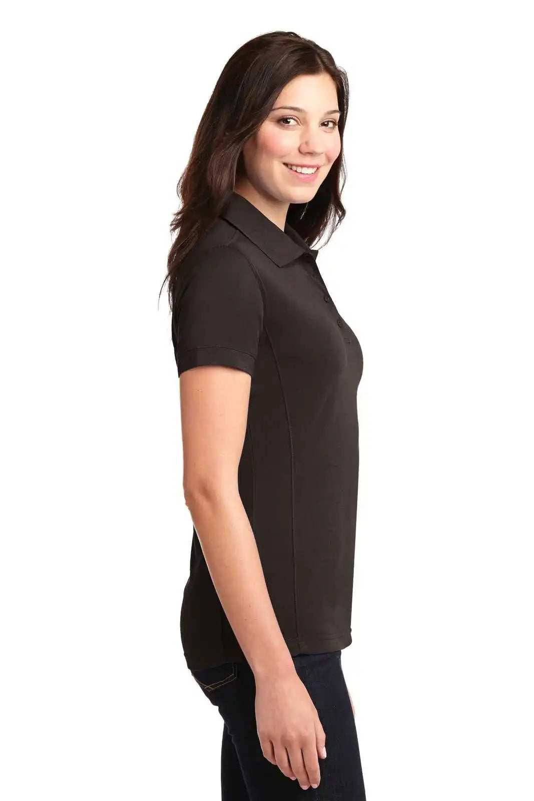 Port Authority L567 Ladies 5-in-1 Performance Pique Polo - Chocolate Brown