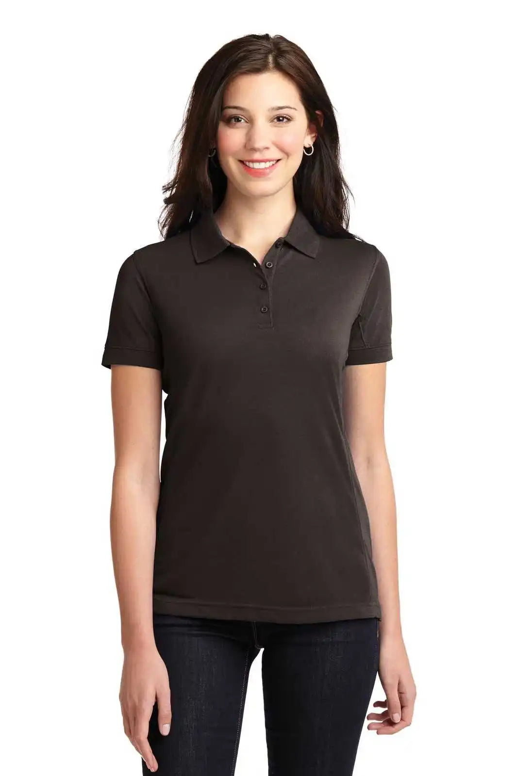 Port Authority L567 Ladies 5-in-1 Performance Pique Polo - Chocolate Brown