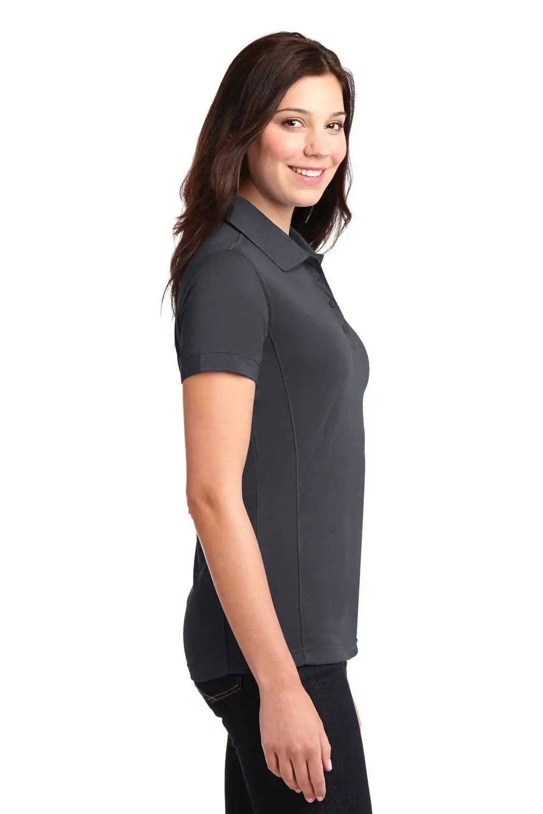 Port Authority L567 Ladies 5-in-1 Performance Pique Polo - Slate Gray