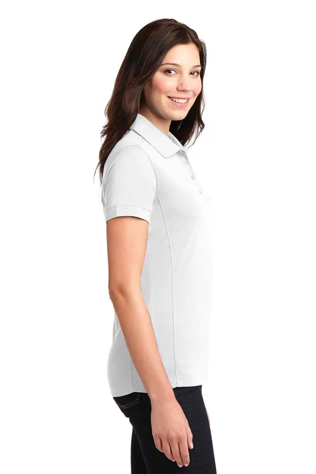 Port Authority L567 Ladies 5-in-1 Performance Pique Polo - White