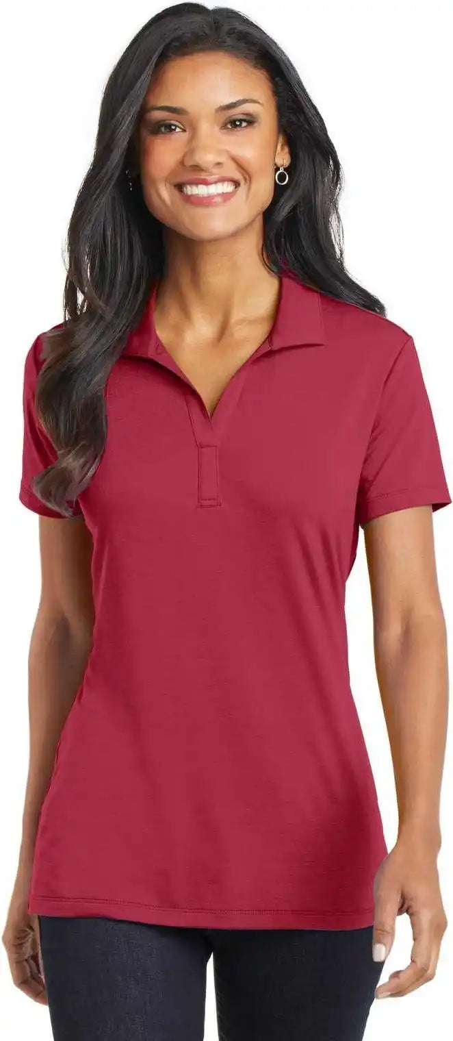 Port Authority L568 Ladies Cotton Touch Performance Polo Chili Red