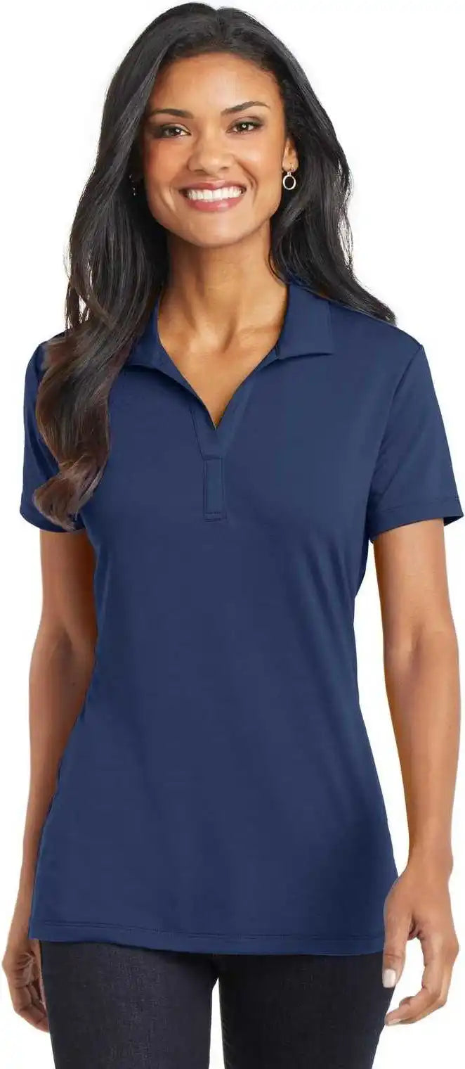 Port Authority L568 Ladies Cotton Touch Performance Polo Estate Blue