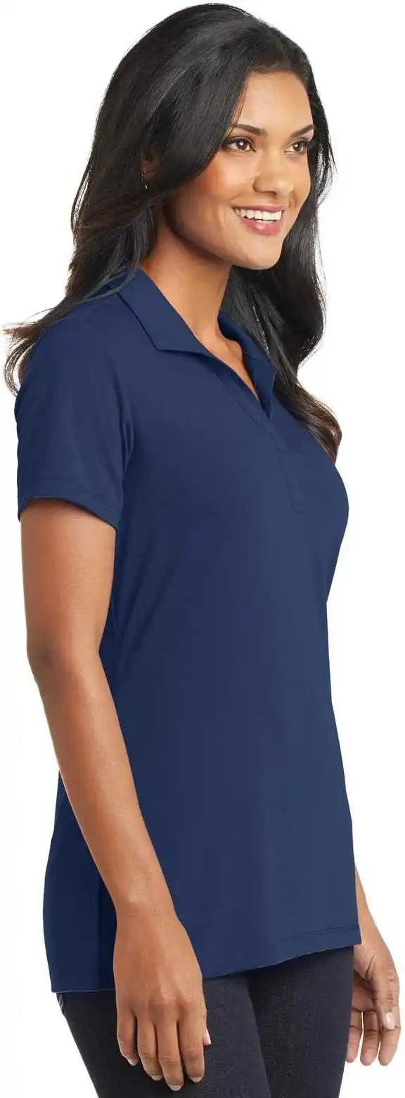 Port Authority L568 Ladies Cotton Touch Performance Polo Estate Blue