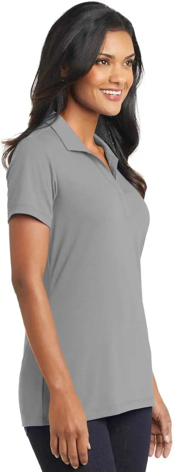 Port Authority L568 Ladies Cotton Touch Performance Polo Frost Gray
