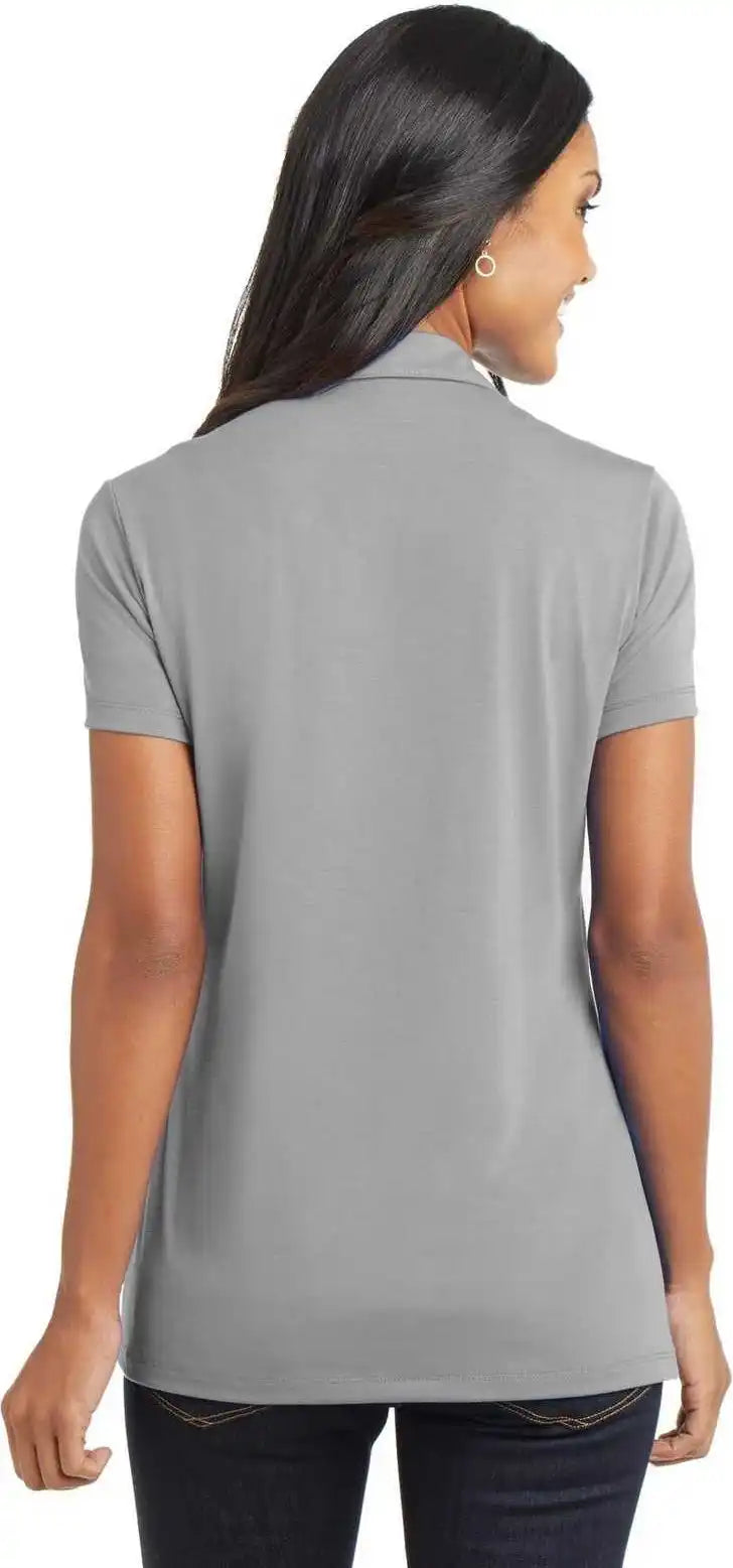Port Authority L568 Ladies Cotton Touch Performance Polo Frost Gray