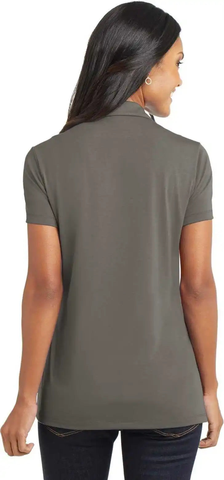 Port Authority L568 Ladies Cotton Touch Performance Polo Gray Smoke
