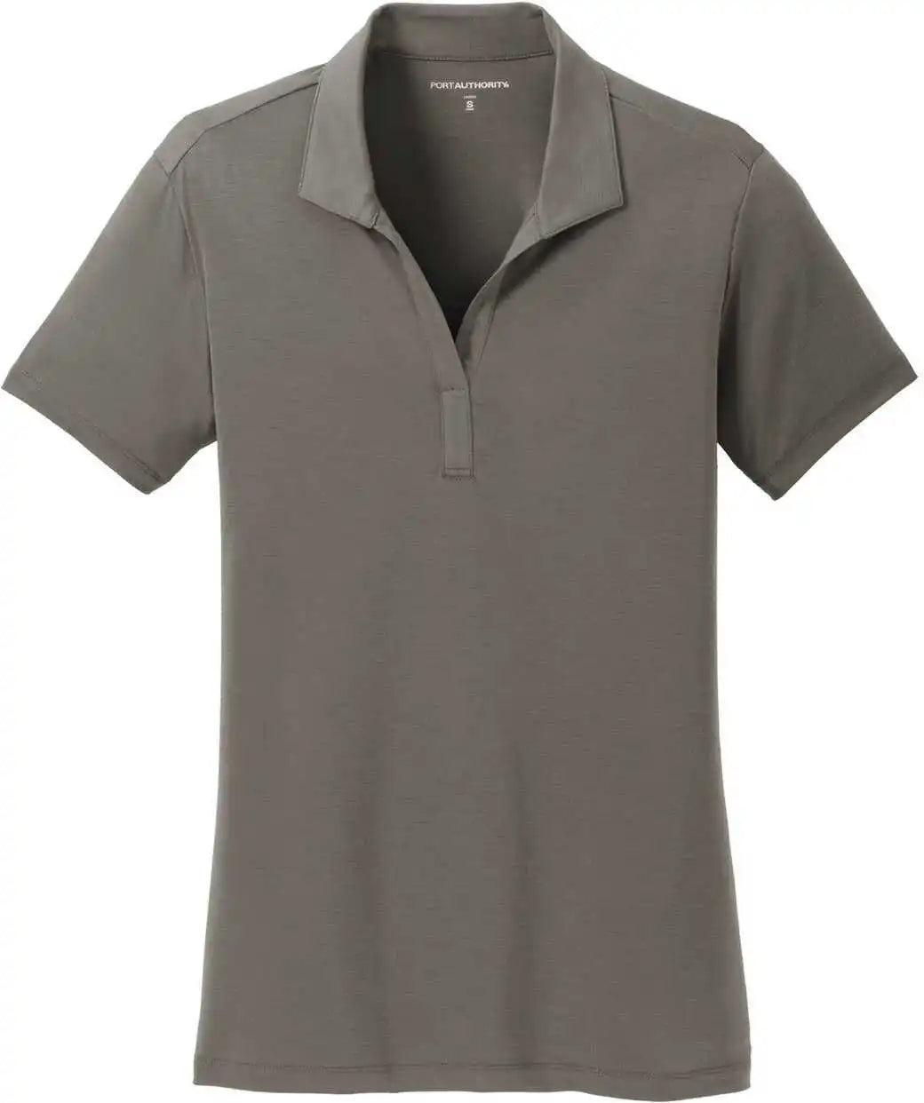 Port Authority L568 Ladies Cotton Touch Performance Polo Gray Smoke