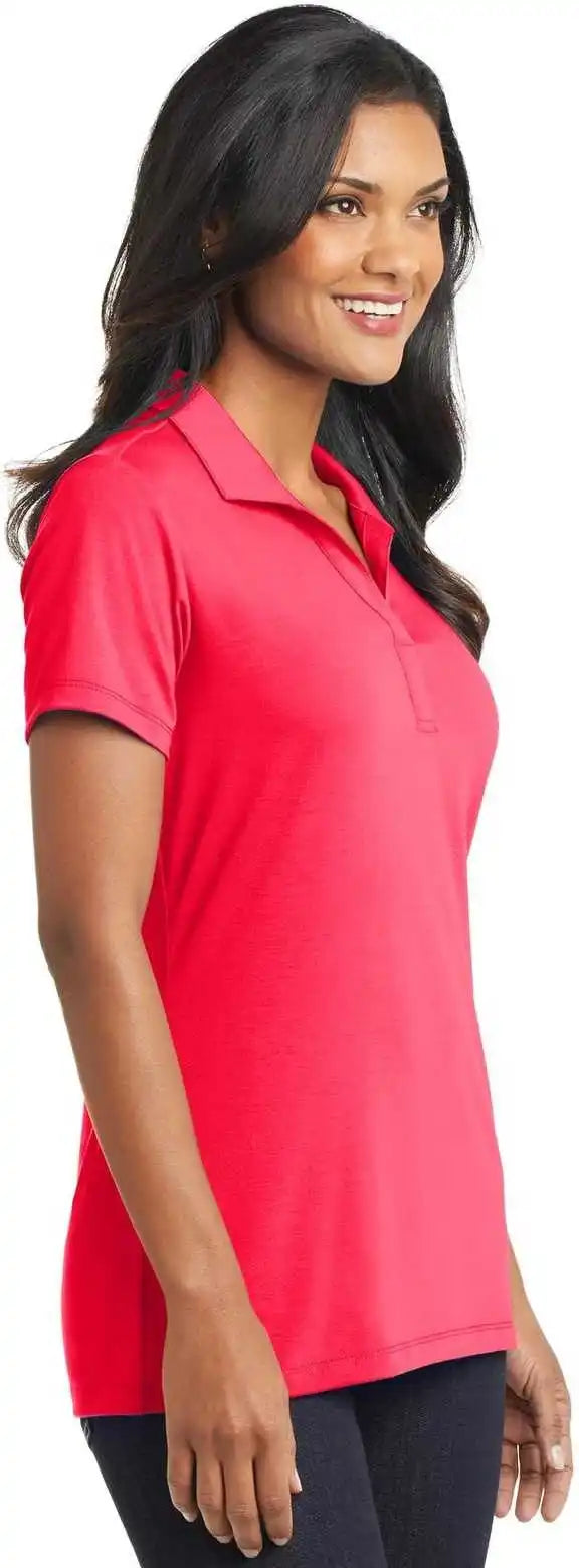 Port Authority L568 Ladies Cotton Touch Performance Polo Hot Coral