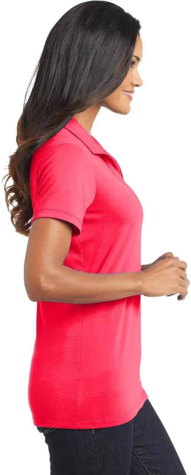 Port Authority L568 Ladies Cotton Touch Performance Polo Hot Coral