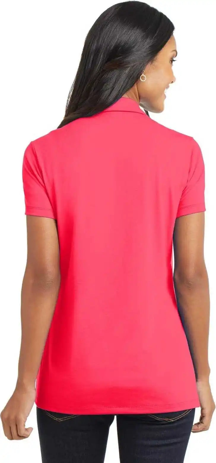 Port Authority L568 Ladies Cotton Touch Performance Polo Hot Coral