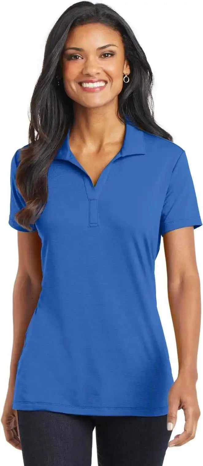Port Authority L568 Ladies Cotton Touch Performance Polo - Strong Blue