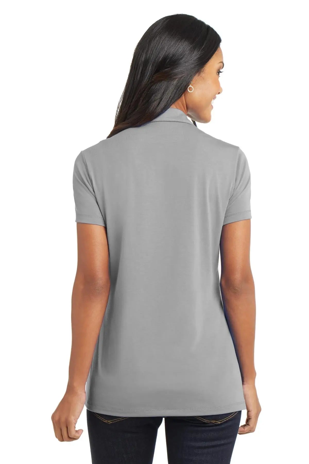 Port Authority L568 Women’s Cotton Touch Performance Polo - Frost Gray