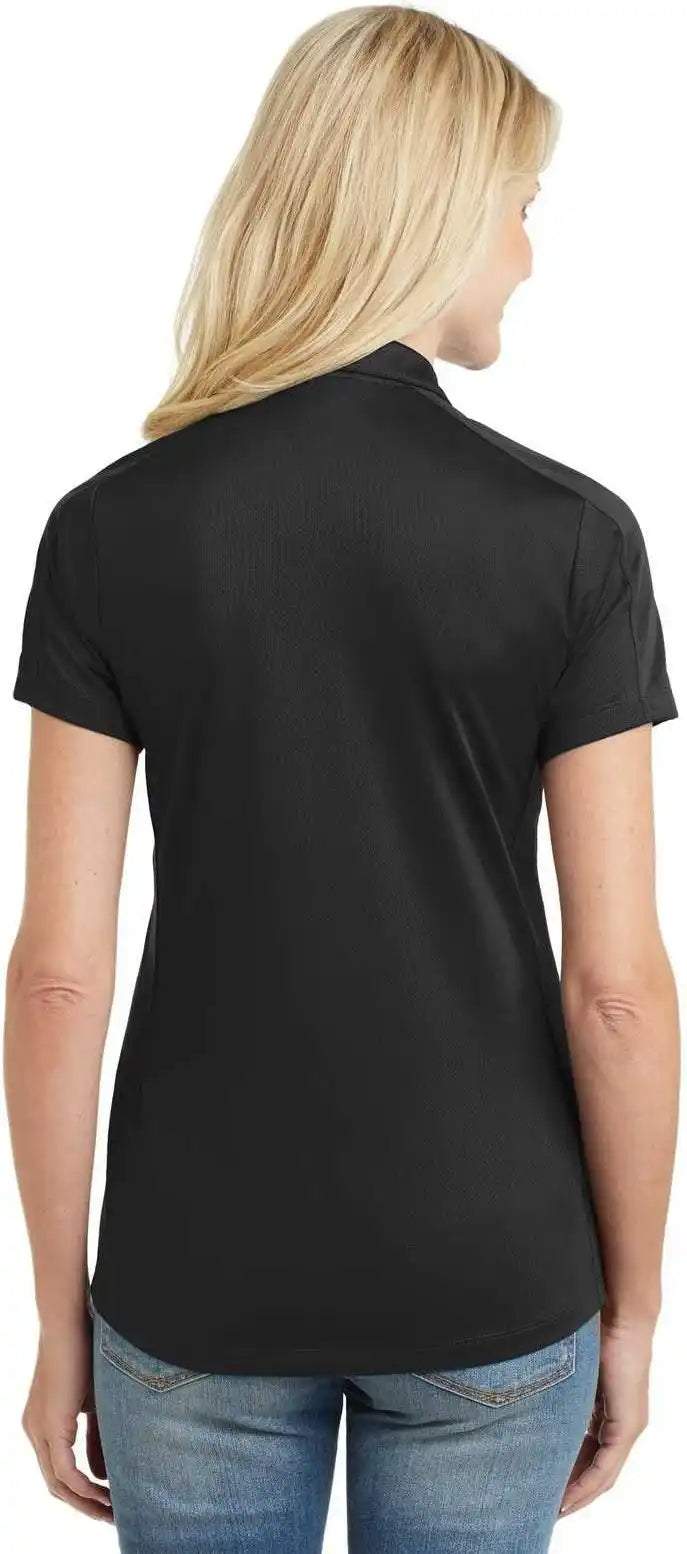 Port Authority L569 Ladies Diamond Jacquard Polo Black