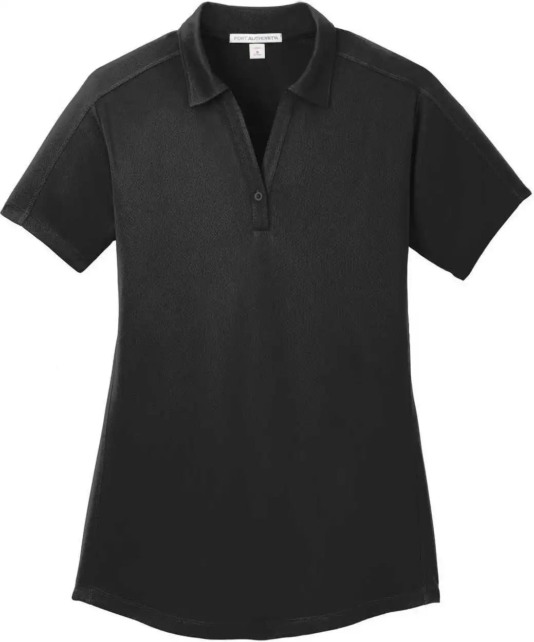 Port Authority L569 Ladies Diamond Jacquard Polo Black