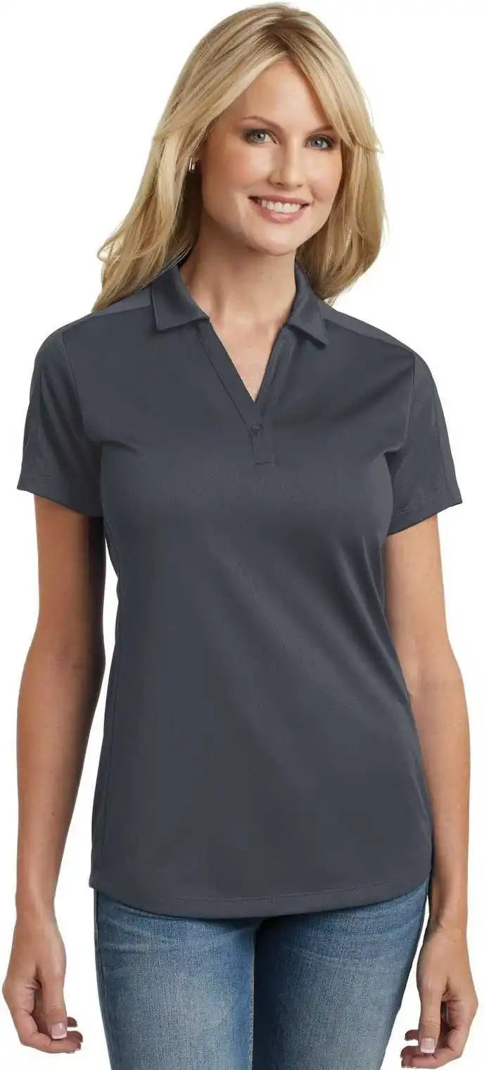 Port Authority L569 Ladies Diamond Jacquard Polo Graphite