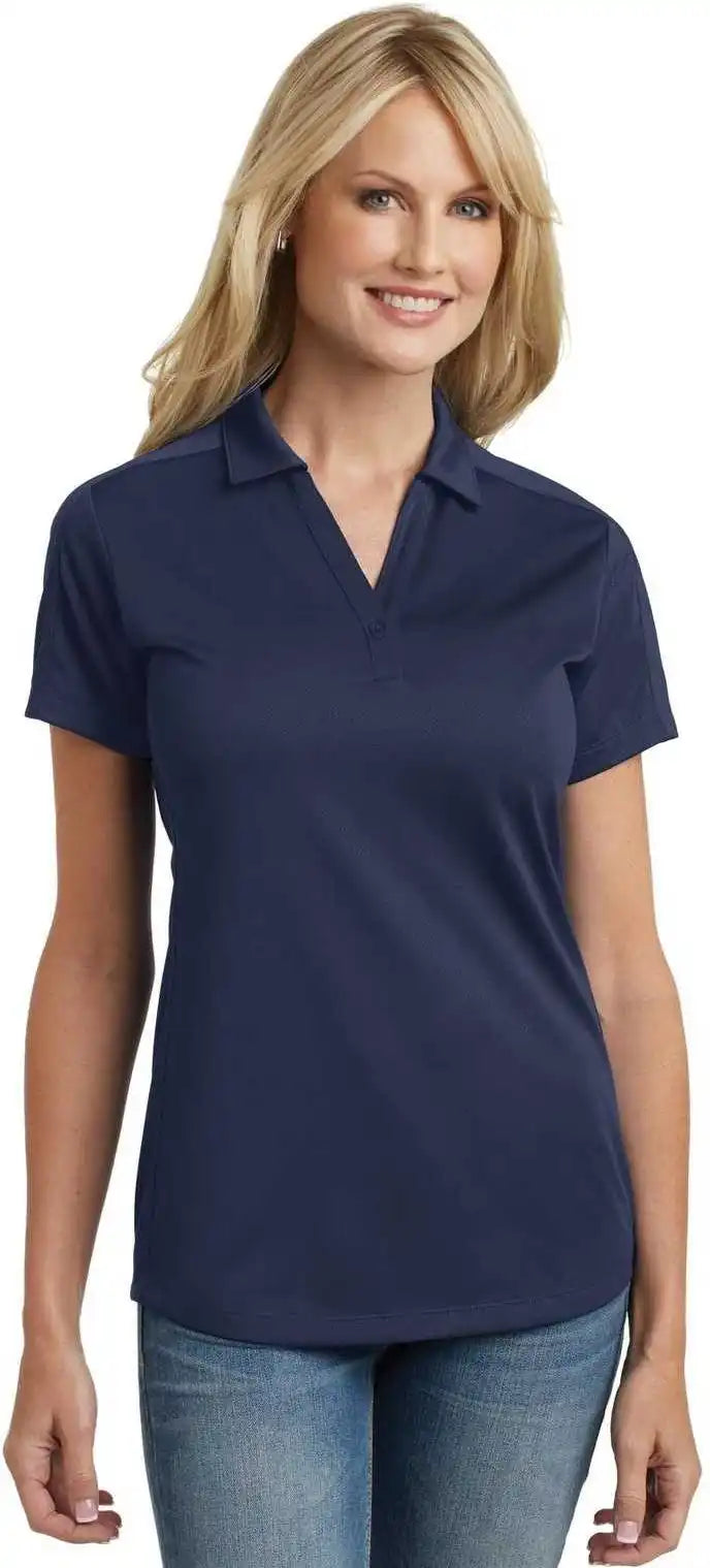 Port Authority L569 Ladies Diamond Jacquard Polo True Navy