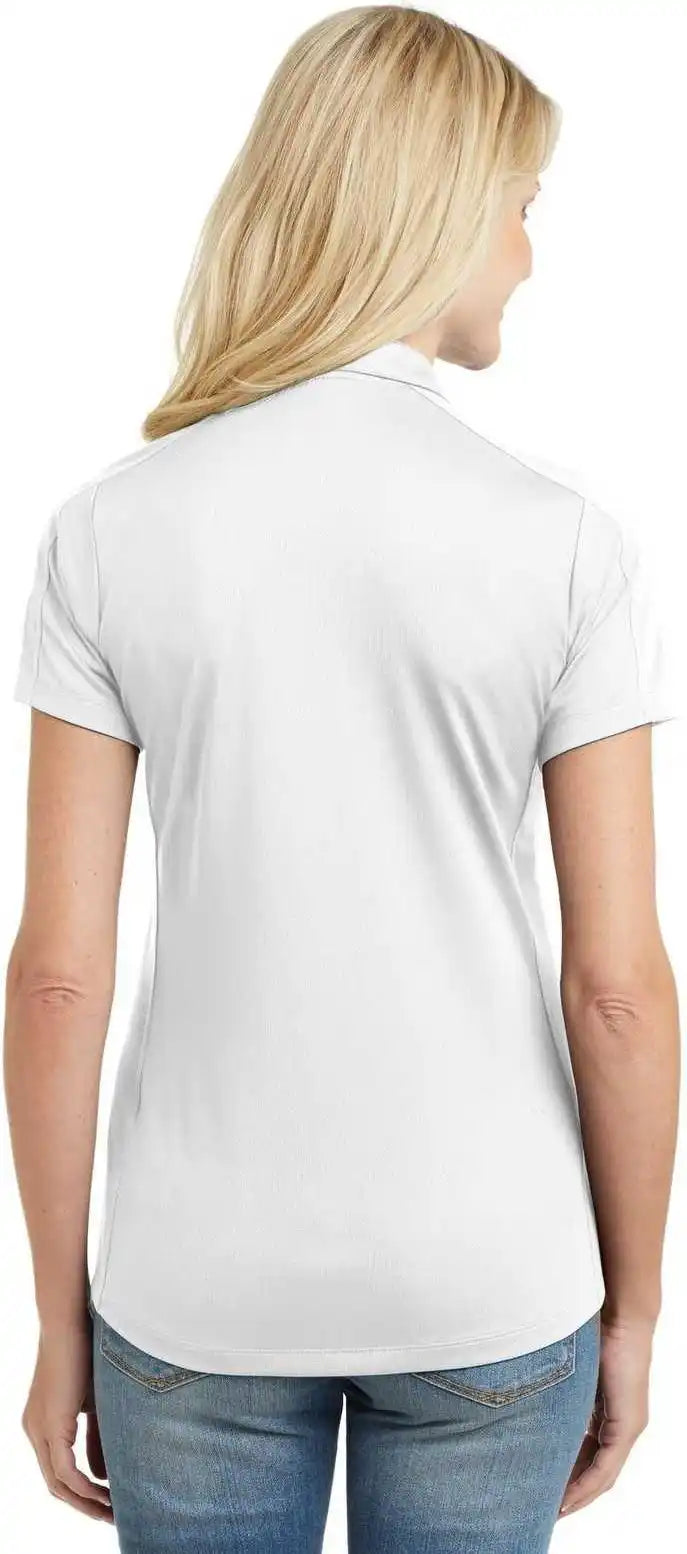 Port Authority L569 Ladies Diamond Jacquard Polo White