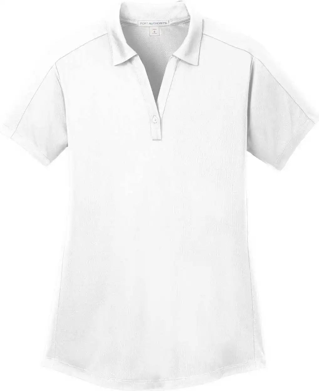 Port Authority L569 Ladies Diamond Jacquard Polo White