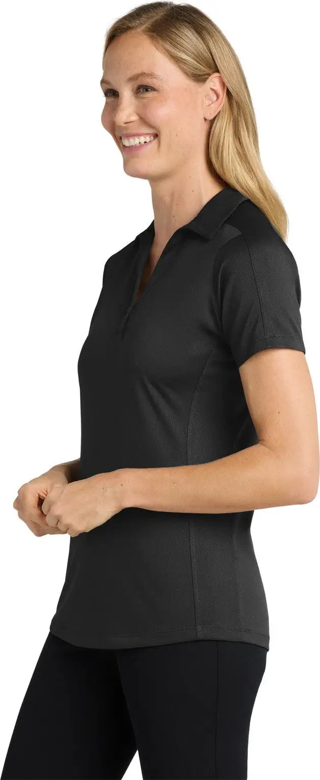 Port Authority L569 Women’s Diamond Jacquard Polo - Black