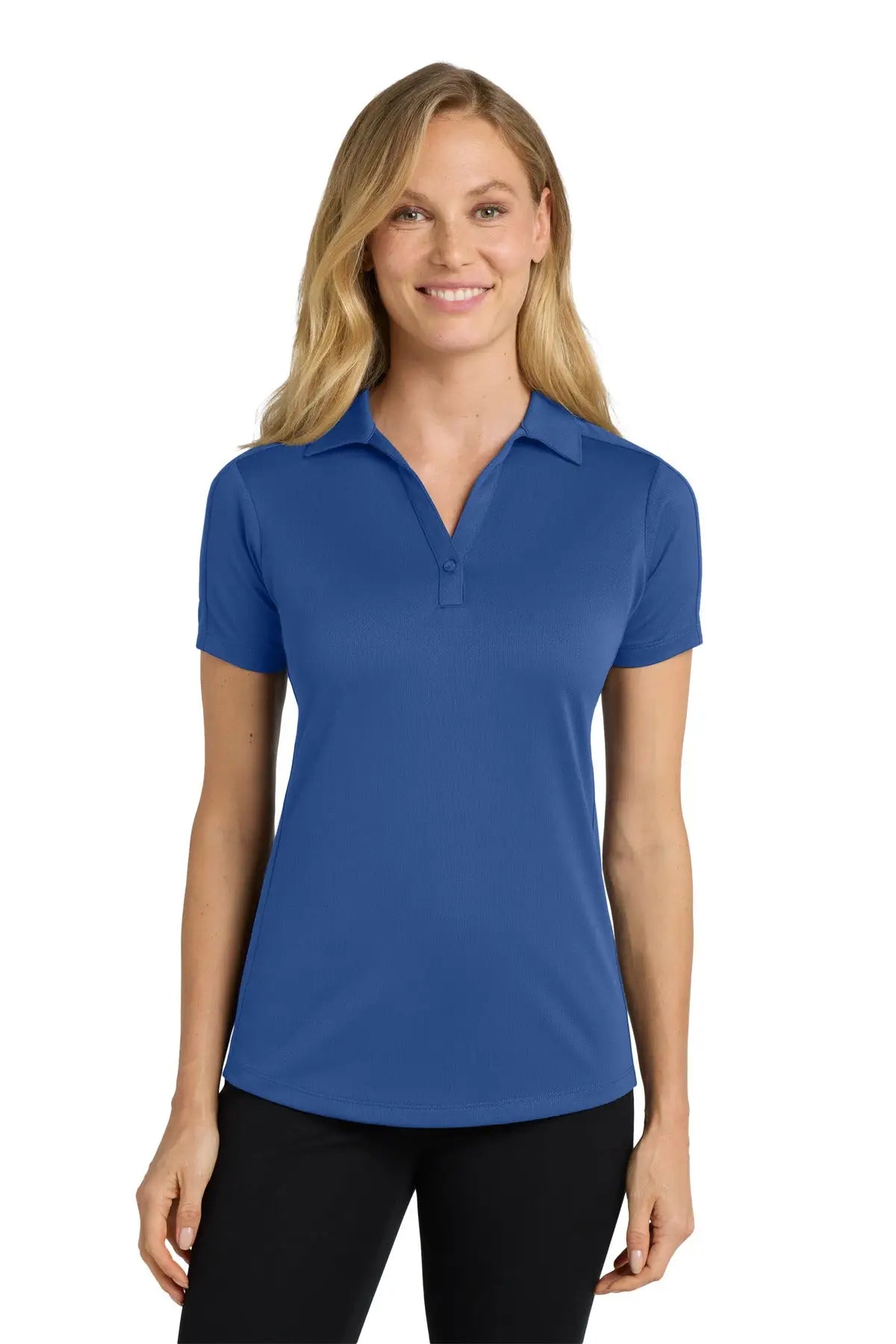 Port Authority L569 Women’s Diamond Jacquard Polo - True Blue - Ladies Xs