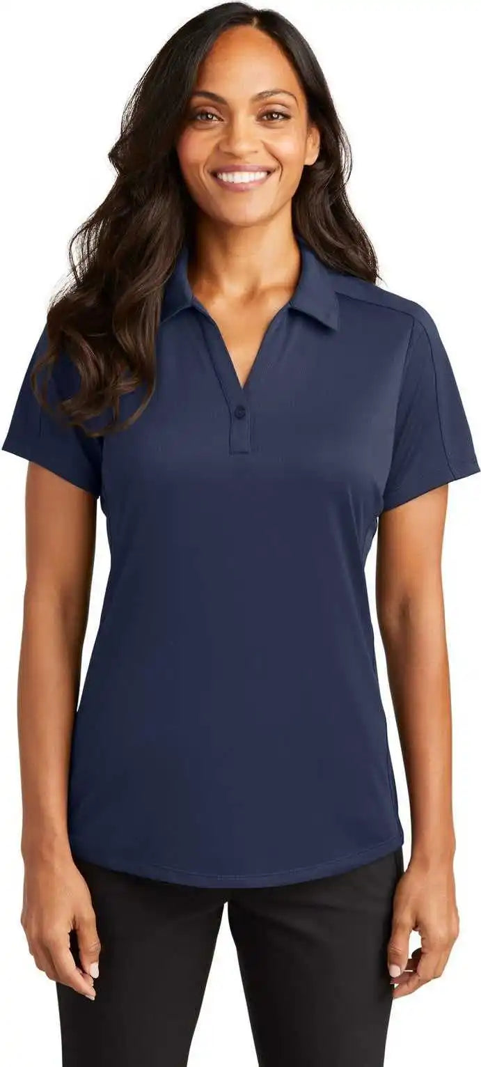 Port Authority L569 Women’s Diamond Jacquard Polo - True Navy