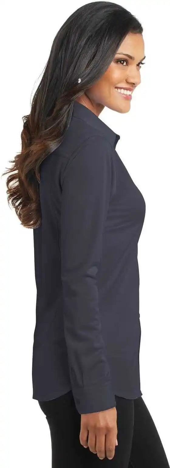 Port Authority L570 Ladies Dimension Knit Dress Shirt Battleship Gray