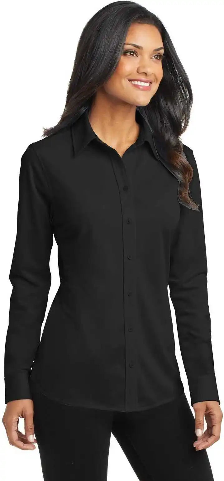 Port Authority L570 Ladies Dimension Knit Dress Shirt Black