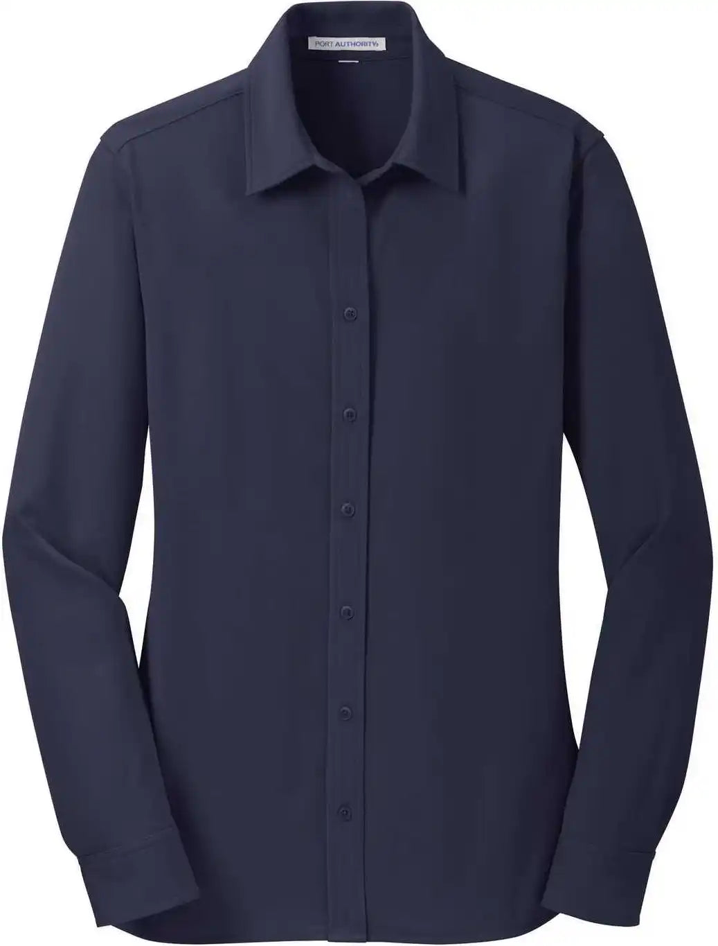 Port Authority L570 Ladies Dimension Knit Dress Shirt Dark Navy