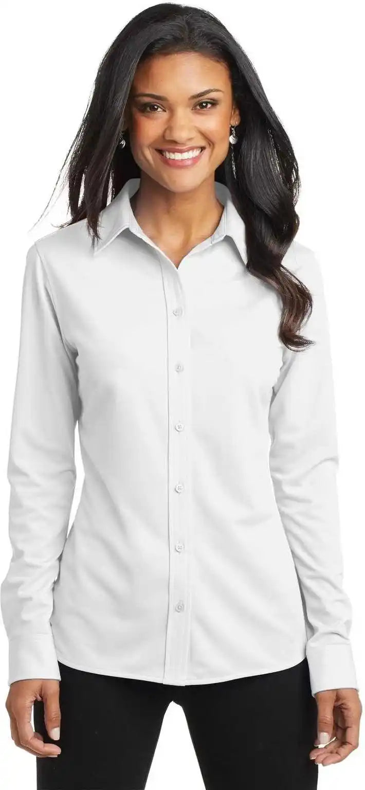 Port Authority L570 Ladies Dimension Knit Dress Shirt White