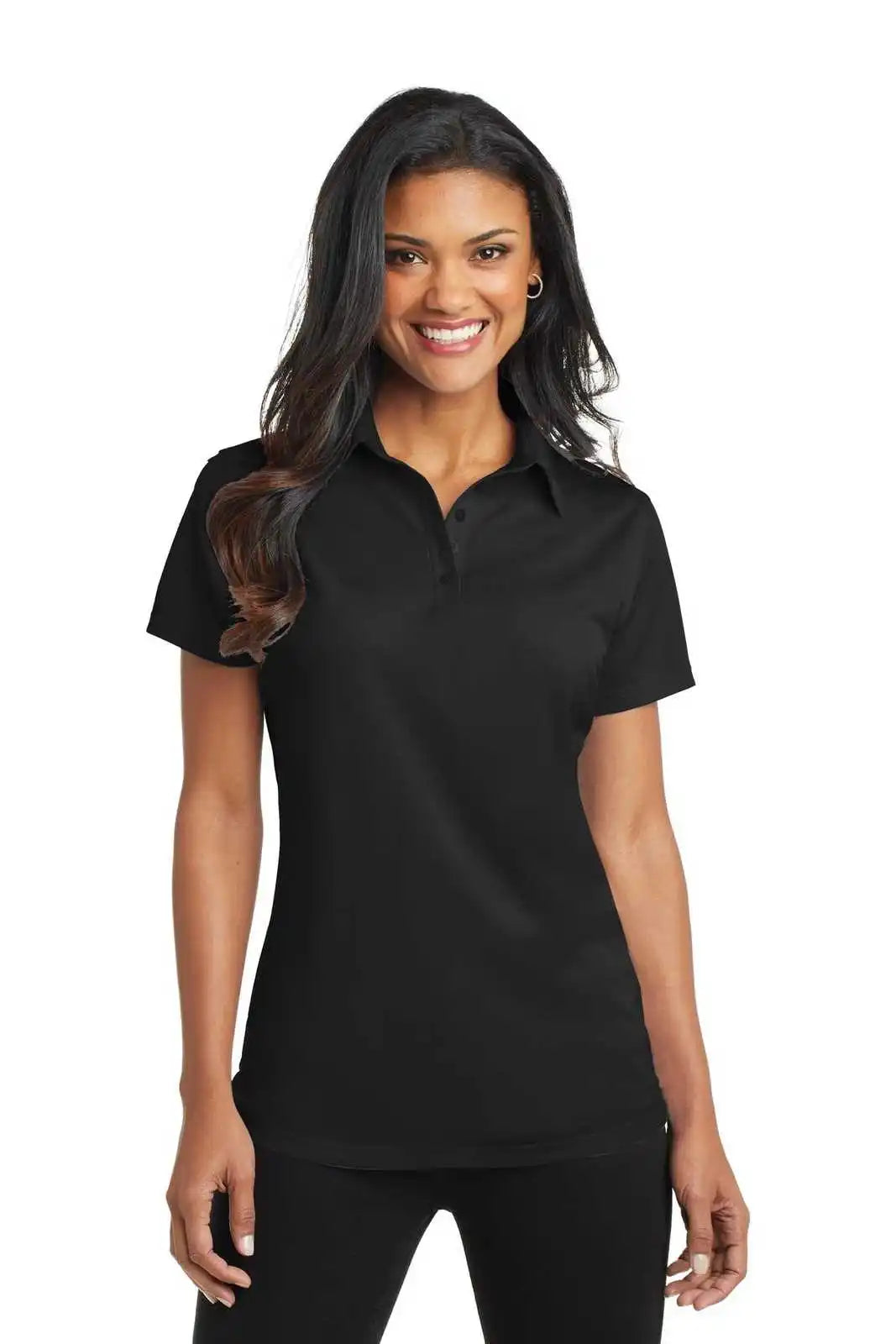 Port Authority L571 Ladies Dimension Polo - Black