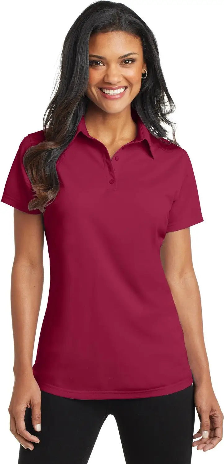 Port Authority L571 Women’s Dimension Polo - Red Rush