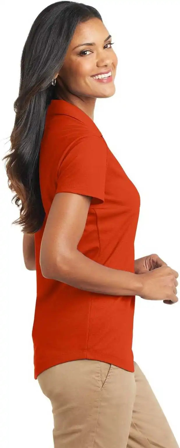 Port Authority L572 Ladies Dry Zone Grid Polo - Autumn Orange