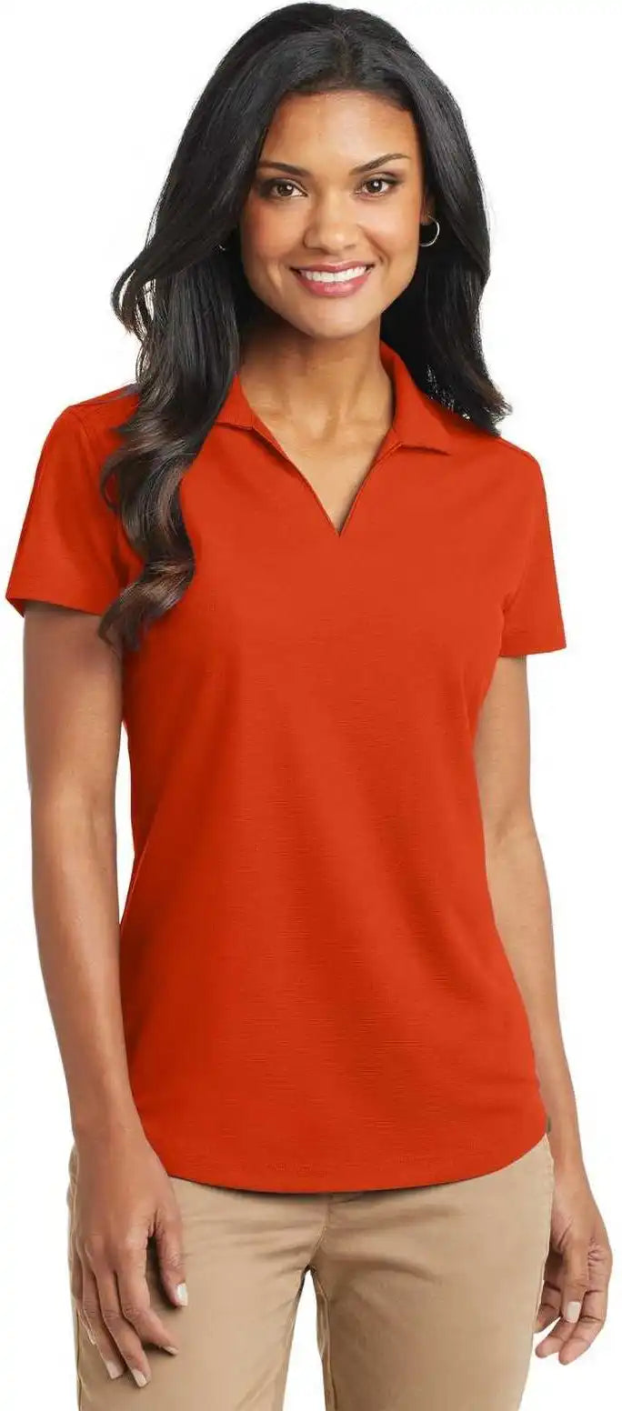 Port Authority L572 Ladies Dry Zone Grid Polo - Autumn Orange