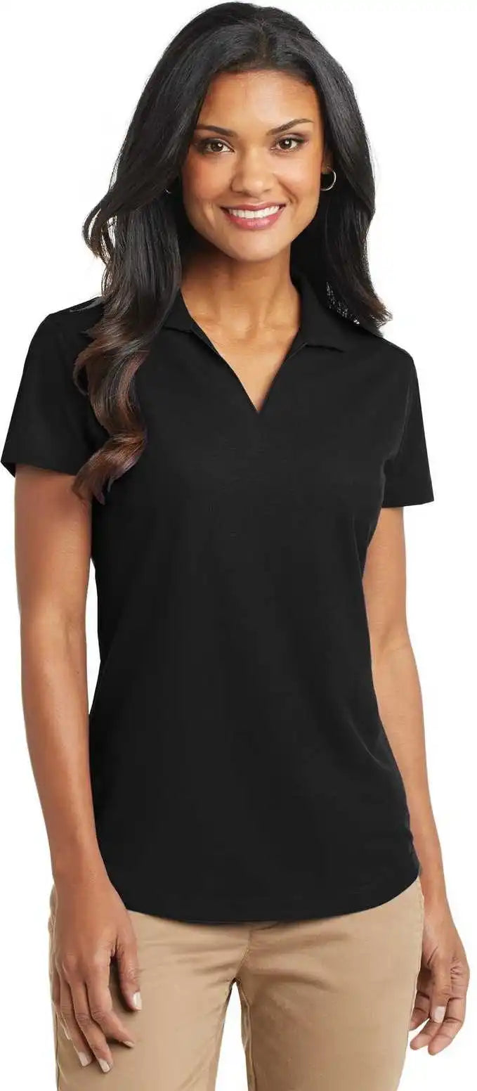 Port Authority L572 Ladies Dry Zone Grid Polo Black