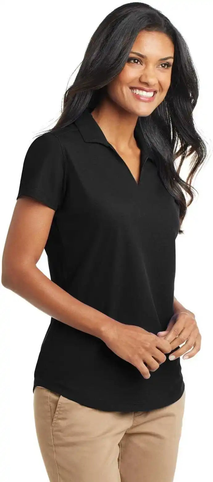 Port Authority L572 Ladies Dry Zone Grid Polo Black
