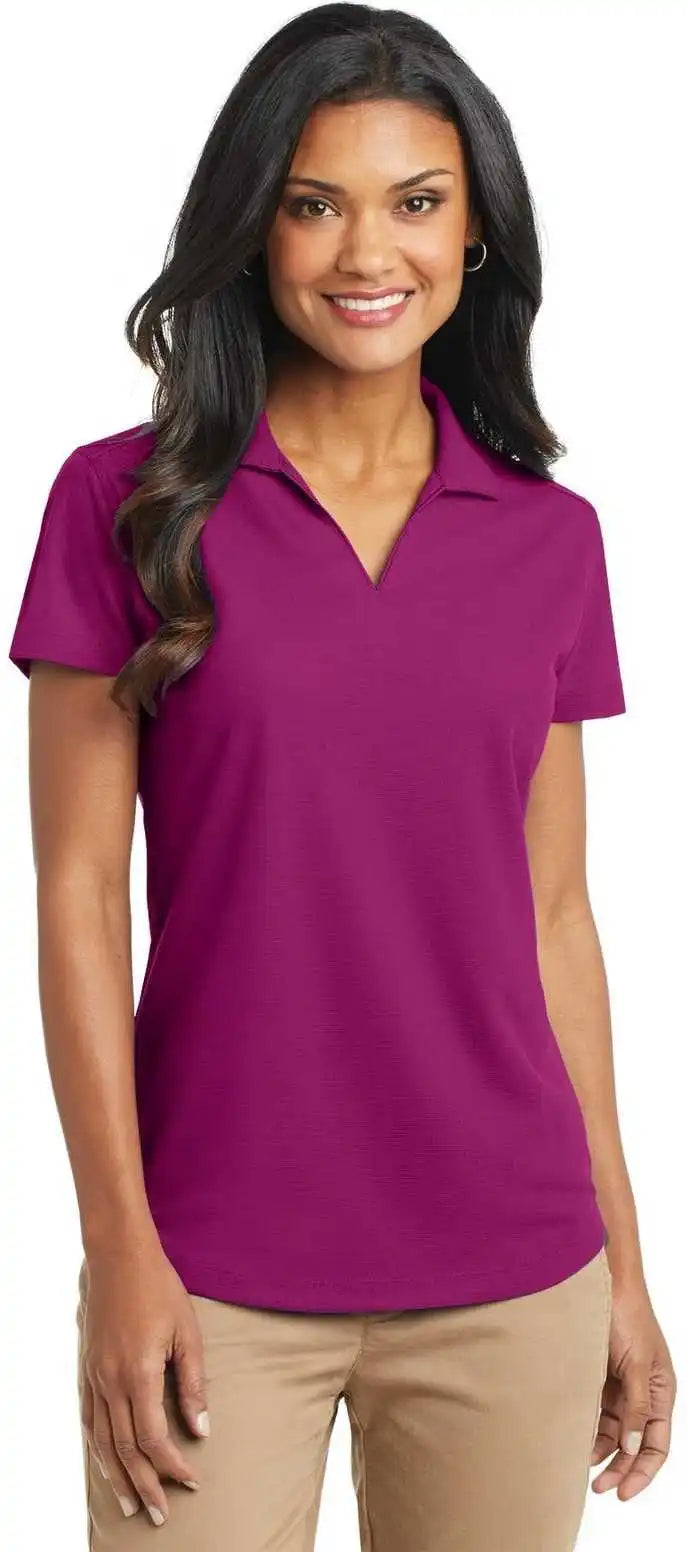 Port Authority L572 Ladies Dry Zone Grid Polo - Magenta