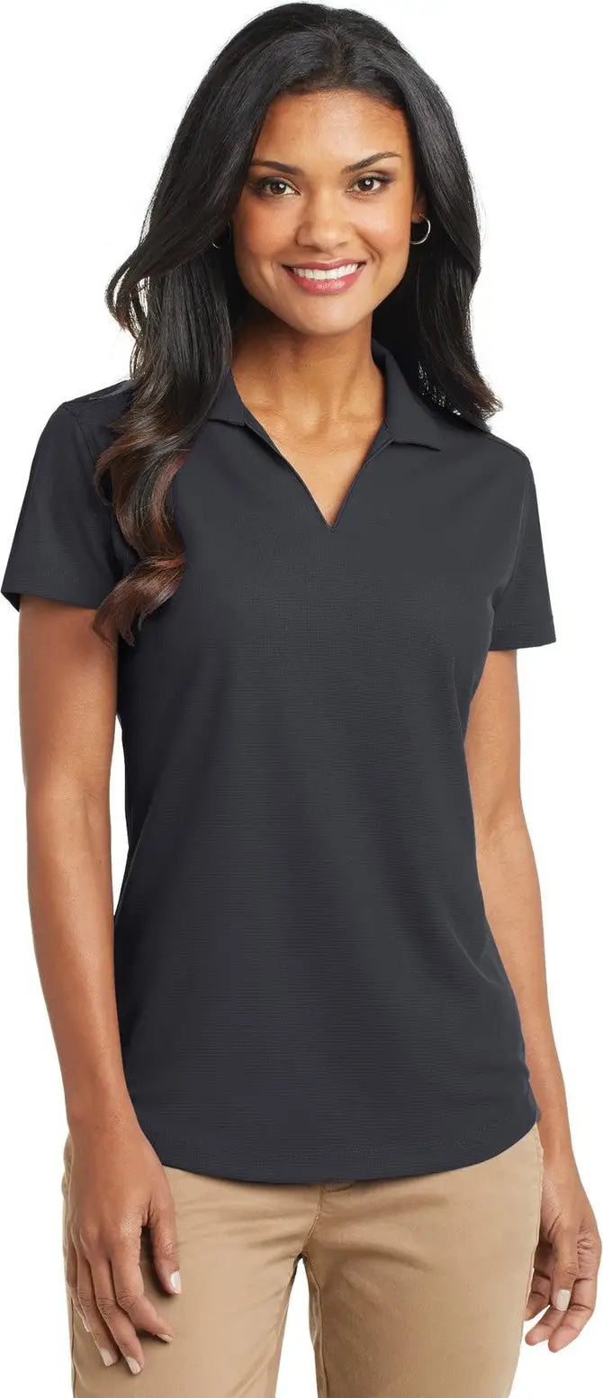 Port Authority L572 Women’s Dry Zone Grid Polo - Battleship Gray - Ladies Xs